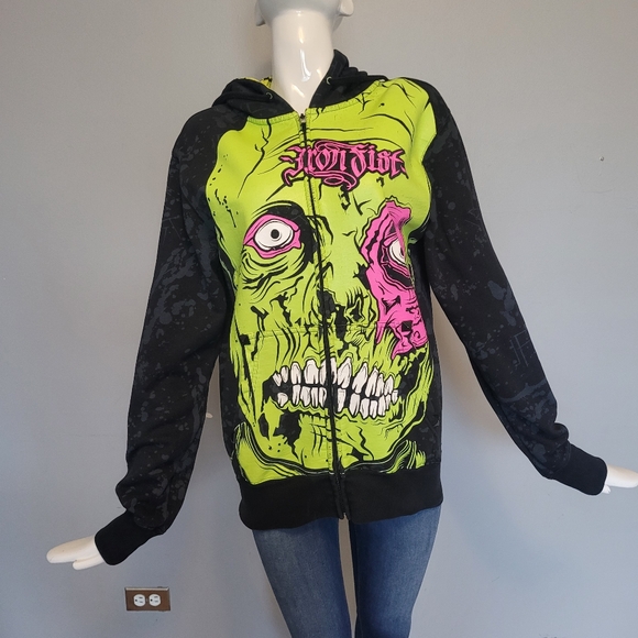 Iron Fist Tops - Iron Fist Zombie Hoodie, VGUC, Size S (Mens)